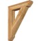 Ekena Millwork Traditional Slat Rough Sawn Bracket, Western Red Cedar, 6"W x 34"D x 42"H BKT06X34X42TRA06RWR - alternate 1